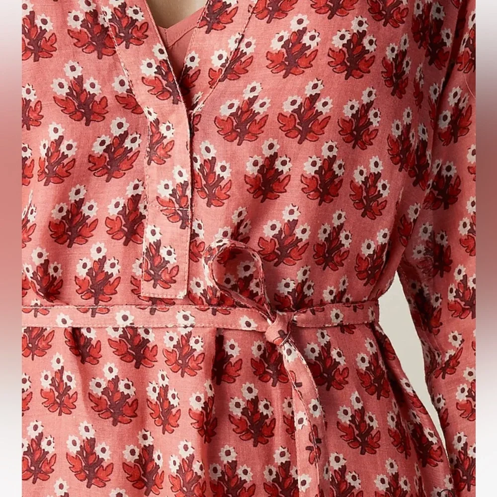 J.Crew Cabana mini‎ dress in block-print ramie